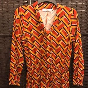 Fall dress with side slit